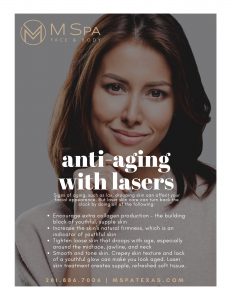 anti-aging with lasers at m spa face & body infographic