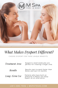 dysport with m spa face & body infographic